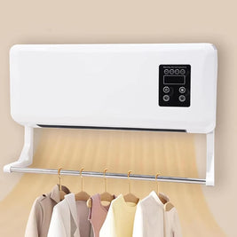 Wall-Mounted Electric Space Heater – Remote Control 3D Fan Heater for Home
