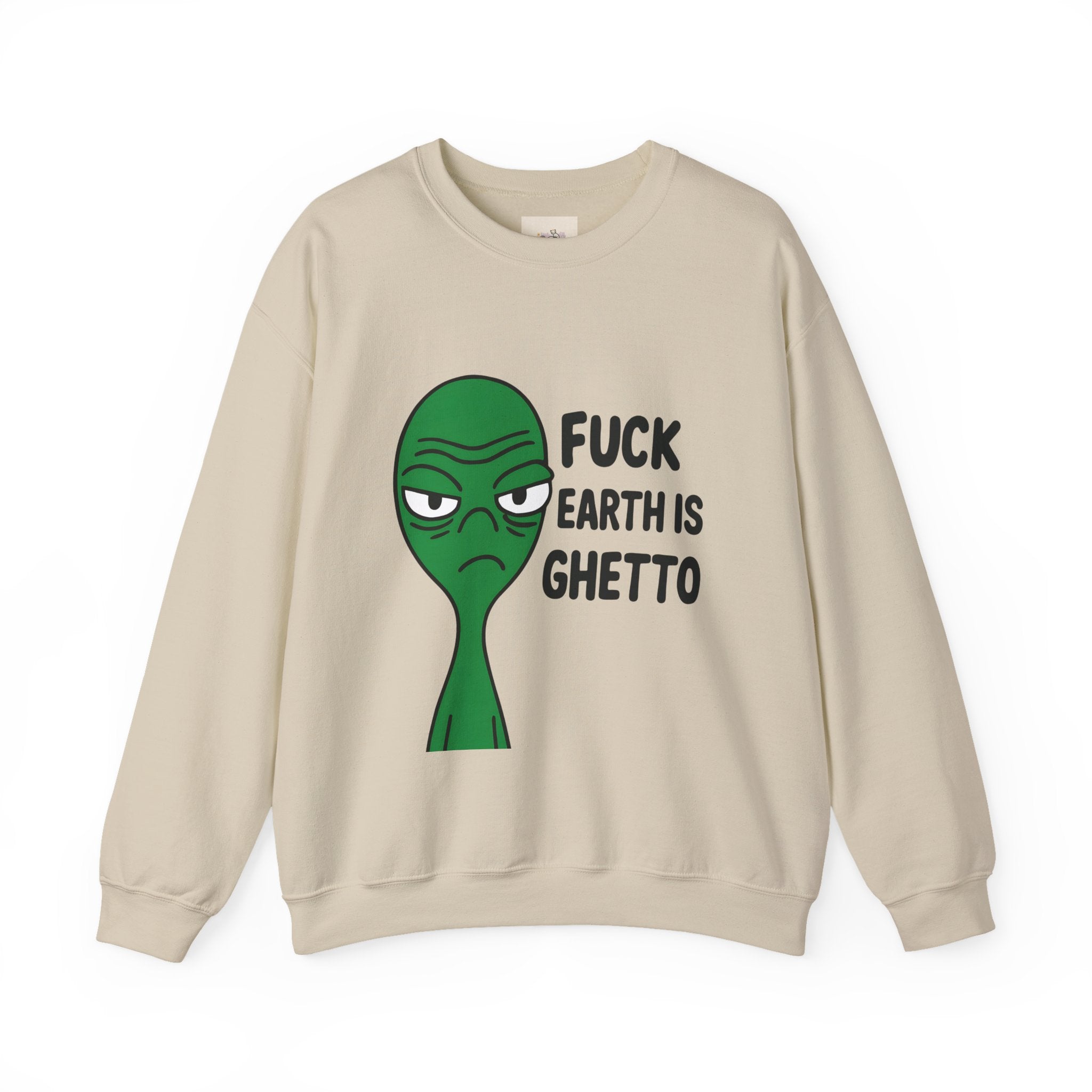 Funny Alien Sweatshirt, Cozy Unisex Crewneck, Unique Gift, Casual Wear, Everyday Humor, Trendy Fashion