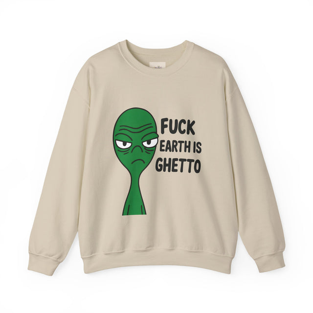 Funny Alien Sweatshirt, Cozy Unisex Crewneck, Unique Gift, Casual Wear, Everyday Humor, Trendy Fashion