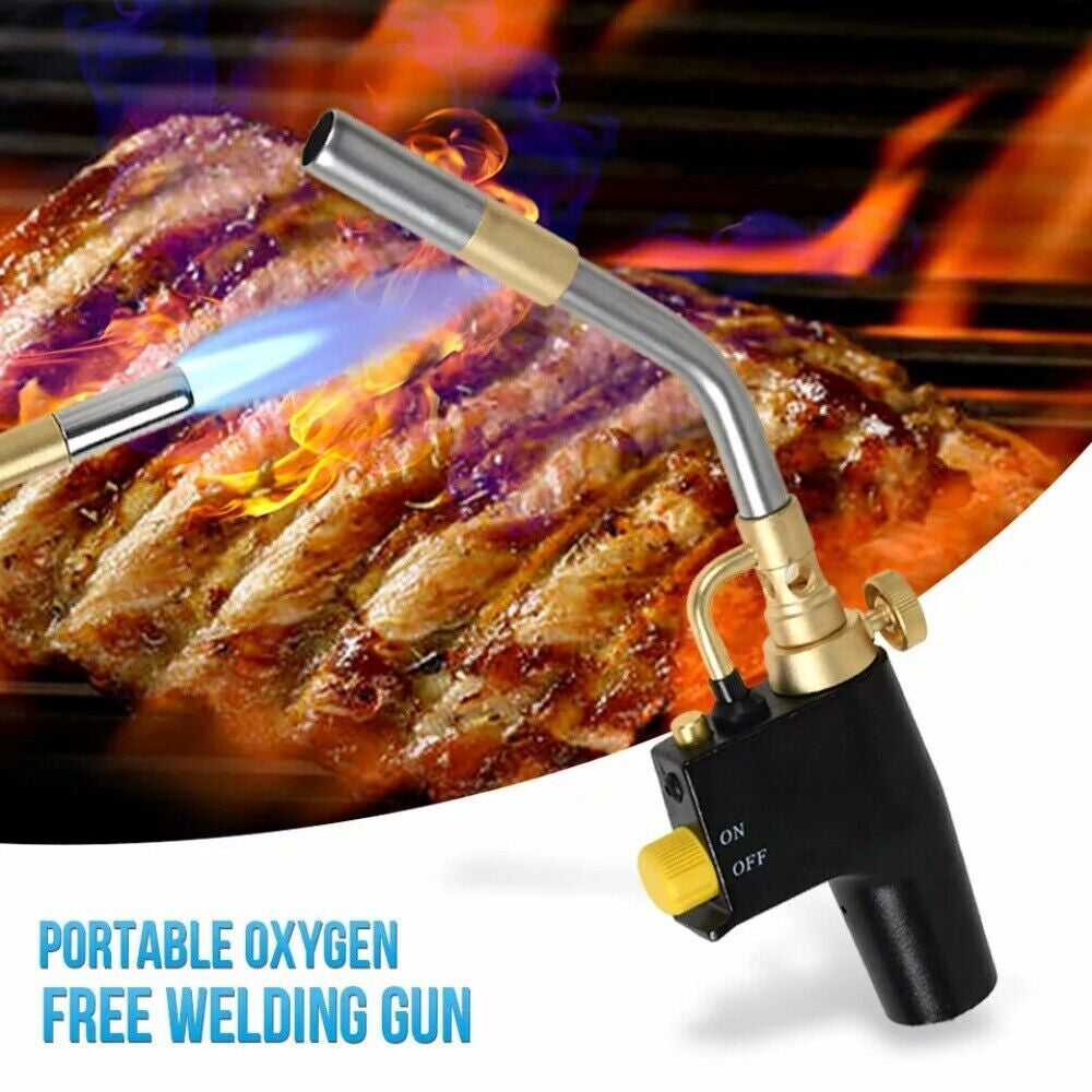 Propane Torch Head High Intensity Mapp Trigger Start Gas Torch Soldering Kit