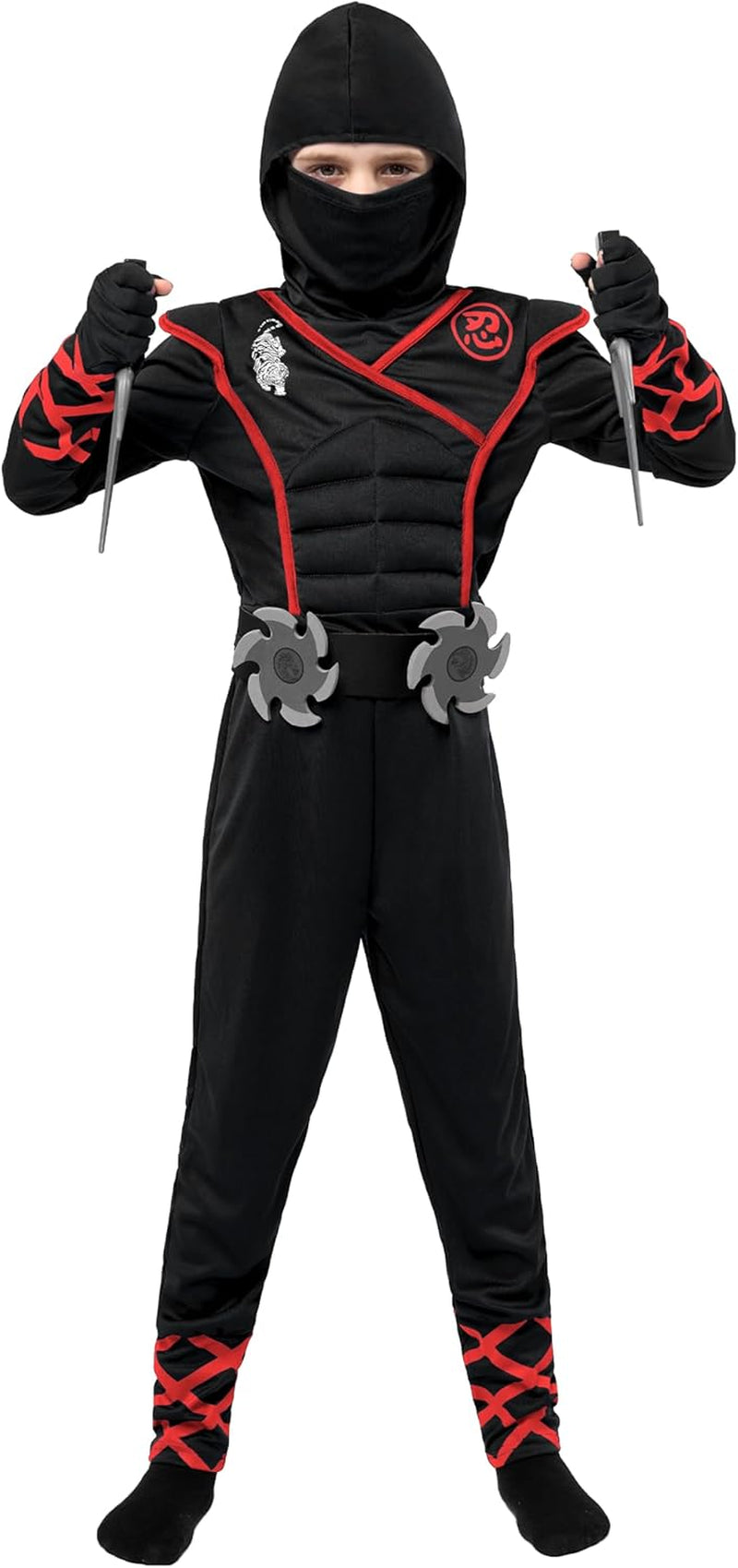 Halloween Ninja Costume, Ninja Outfit Set for Kids, Halloween Costumes for Boys Dress up Party