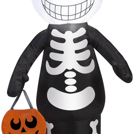 Airblown Inflatable Skeleton Boy, 3.5 Ft Tall, Multicolored, Halloween Yard Decoration