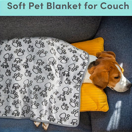 Soft Fluffy Pet Blanket – Cute Cartoon Pattern for Cats & Dogs