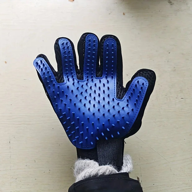 Pet Grooming Gloves – Gentle Deshedding Brush for Cats & Dogs, Easy Clean
