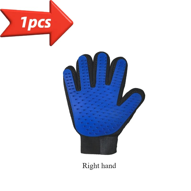 Pet Grooming Gloves – Gentle Deshedding Brush for Cats & Dogs, Easy Clean