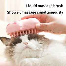 3-in-1 Electric Pet Brush – Hair Removal & Massage Comb for Cats & Dogs