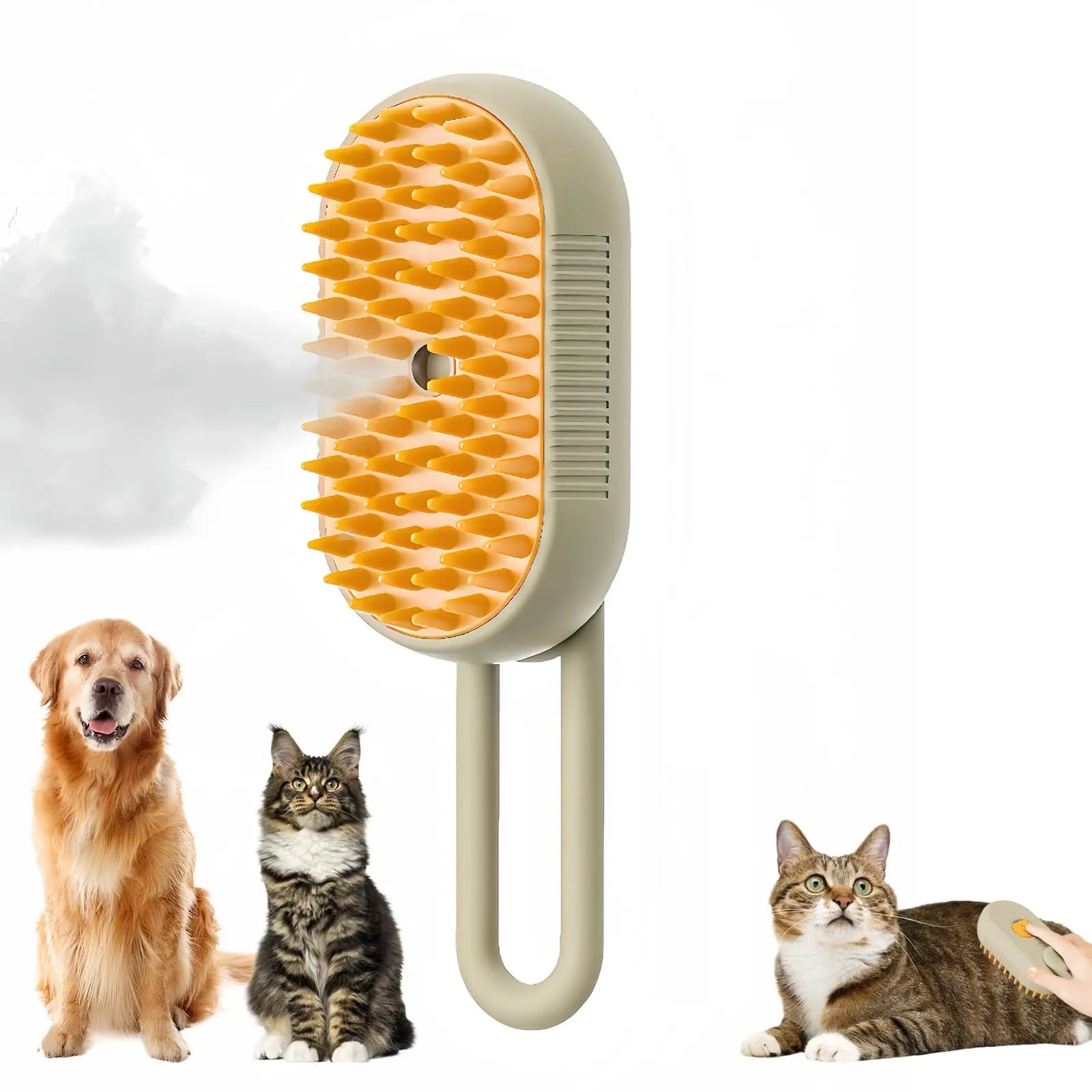 3-in-1 Electric Pet Brush – Hair Removal & Massage Comb for Cats & Dogs