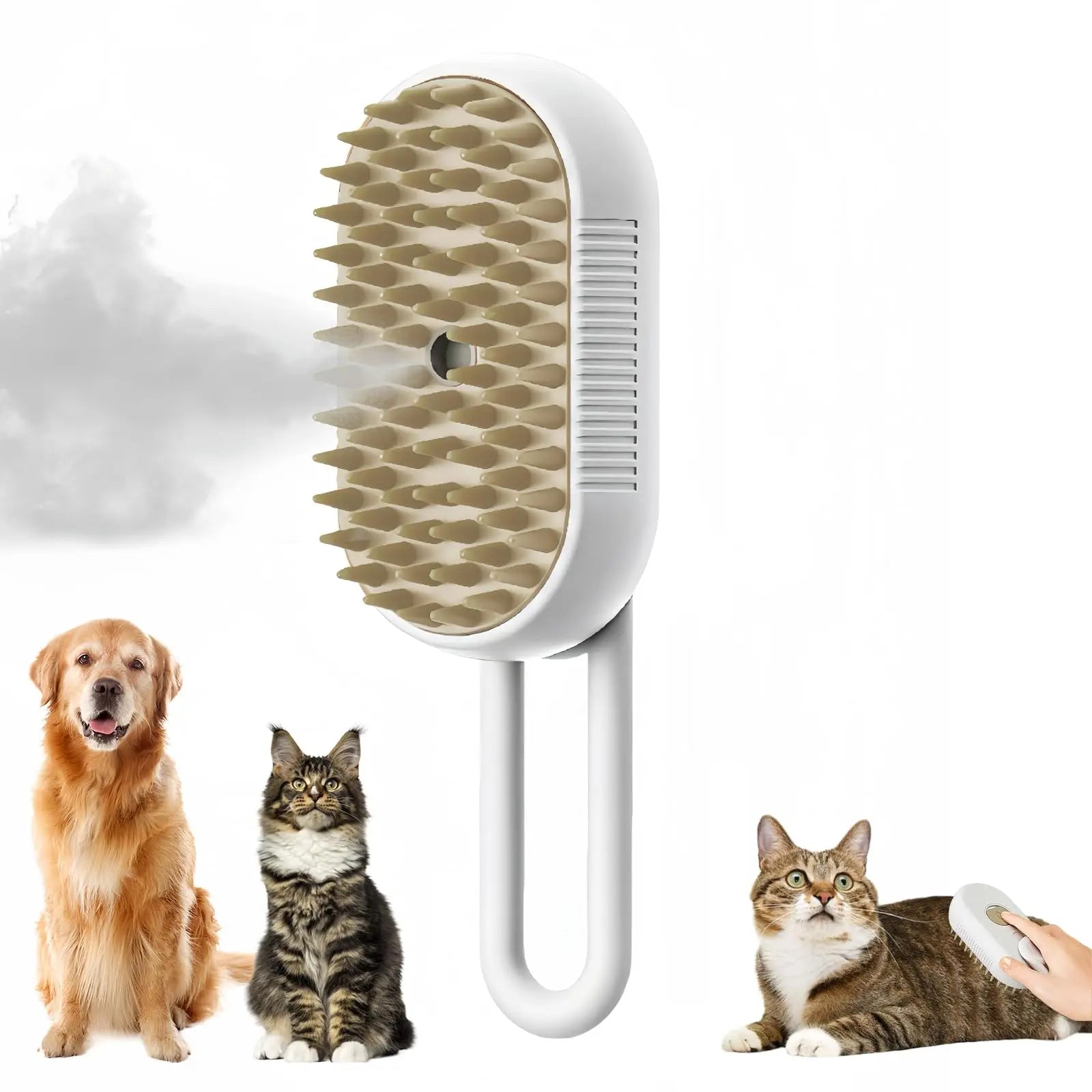 3-in-1 Electric Pet Brush – Hair Removal & Massage Comb for Cats & Dogs