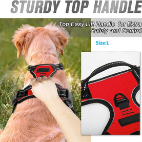 No-Pull Dog Harness with Front Clip – Reflective Heavy-Duty Harness for Large Dogs