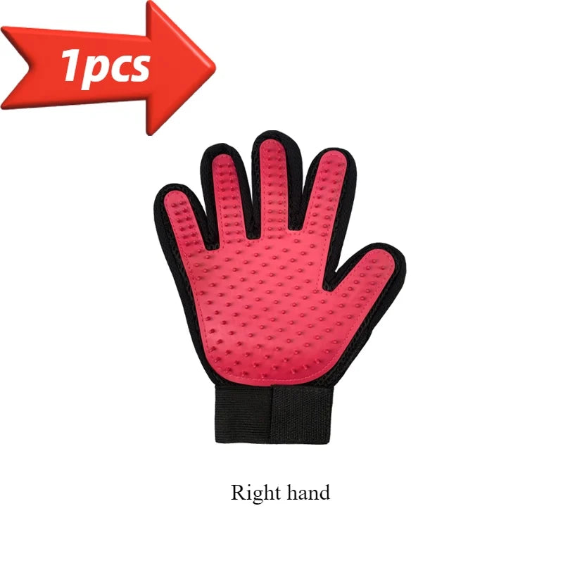 Pet Grooming Gloves – Gentle Deshedding Brush for Cats & Dogs, Easy Clean