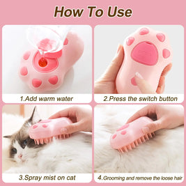 3-in-1 Electric Pet Brush – Hair Removal & Massage Comb for Cats & Dogs
