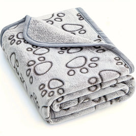 Soft Fluffy Pet Blanket – Cute Cartoon Pattern for Cats & Dogs