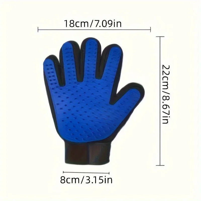 Pet Grooming Gloves – Gentle Deshedding Brush for Cats & Dogs, Easy Clean
