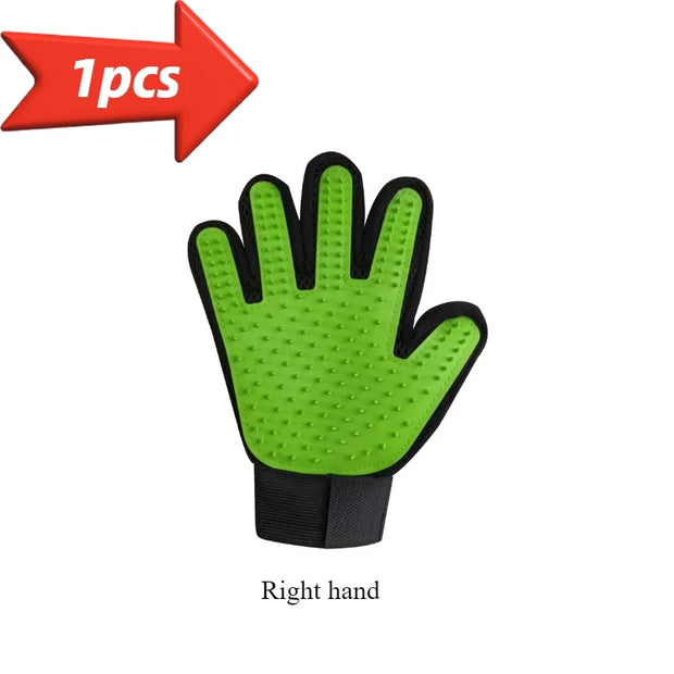 Pet Grooming Gloves – Gentle Deshedding Brush for Cats & Dogs, Easy Clean