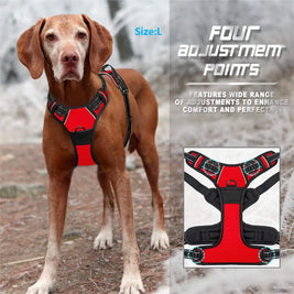 No-Pull Dog Harness with Front Clip – Reflective Heavy-Duty Harness for Large Dogs