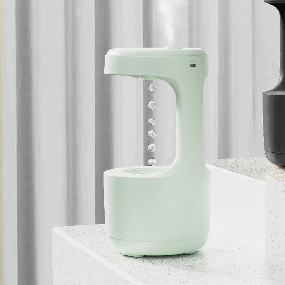 Anti-Gravity Bedroom Humidifier – Large Capacity Aroma Diffuser with Clock & Backflow Mist