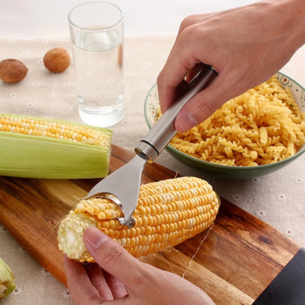 Magic Corn Peeler Stainless Steel Corn Cob Peeler Convenient Corn Stripper Tool Corn Peeler for Corn on the Cob,Thresher Corn Cutter from the Cob,Corn Stripper Corn Cob Stripper Tool