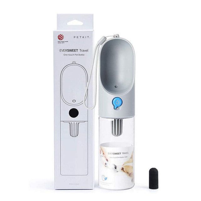 PETKIT Portable Dog Water Bottle – 400ML Travel Pet Hydration Dispenser