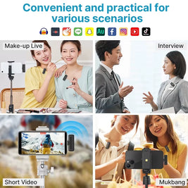 J12 Wireless Lavalier Microphone – Mini Lapel Mic for iPhone & Android