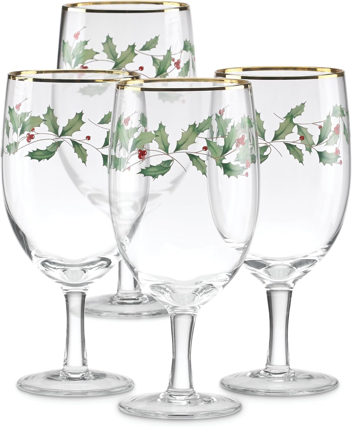 Holiday 4-Piece Iced Beverage Glass Set – Christmas Dinnerware
