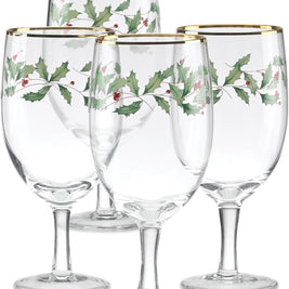 Holiday 4-Piece Iced Beverage Glass Set – Christmas Dinnerware