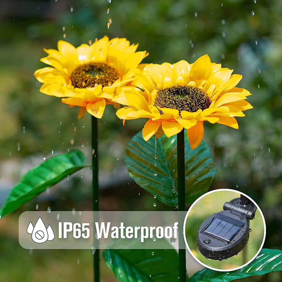 LED Solar Sunflower Garden Lights – Waterproof Outdoor Lawn & Pathway Decor