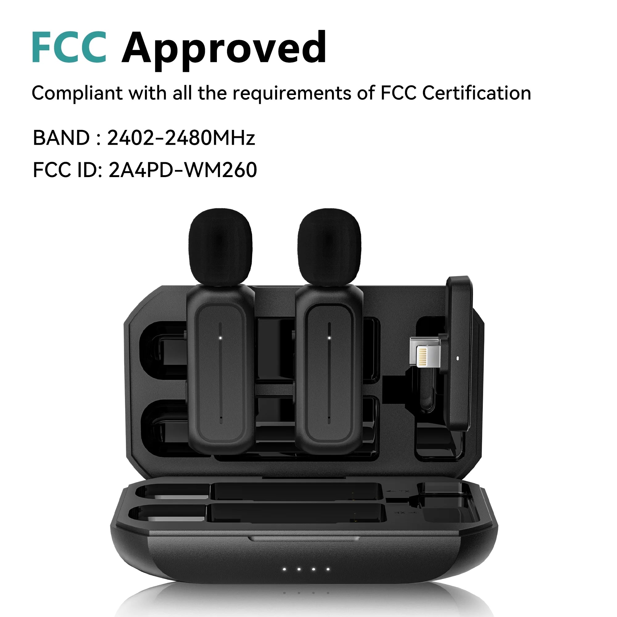 Wireless Lavalier Microphone – Mini Lapel Mic for iPhone, iPad & Android