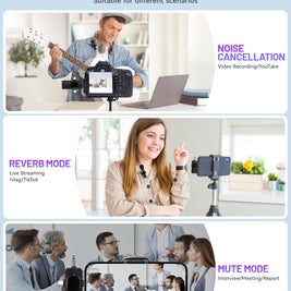 2.4GHz Wireless Lavalier Microphone – Portable Mini Mic for Clear Audio Recording