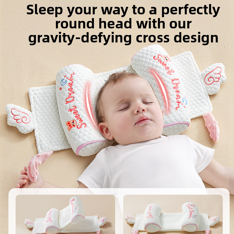 Baby Head Shaping Pillow with Adjustable Support