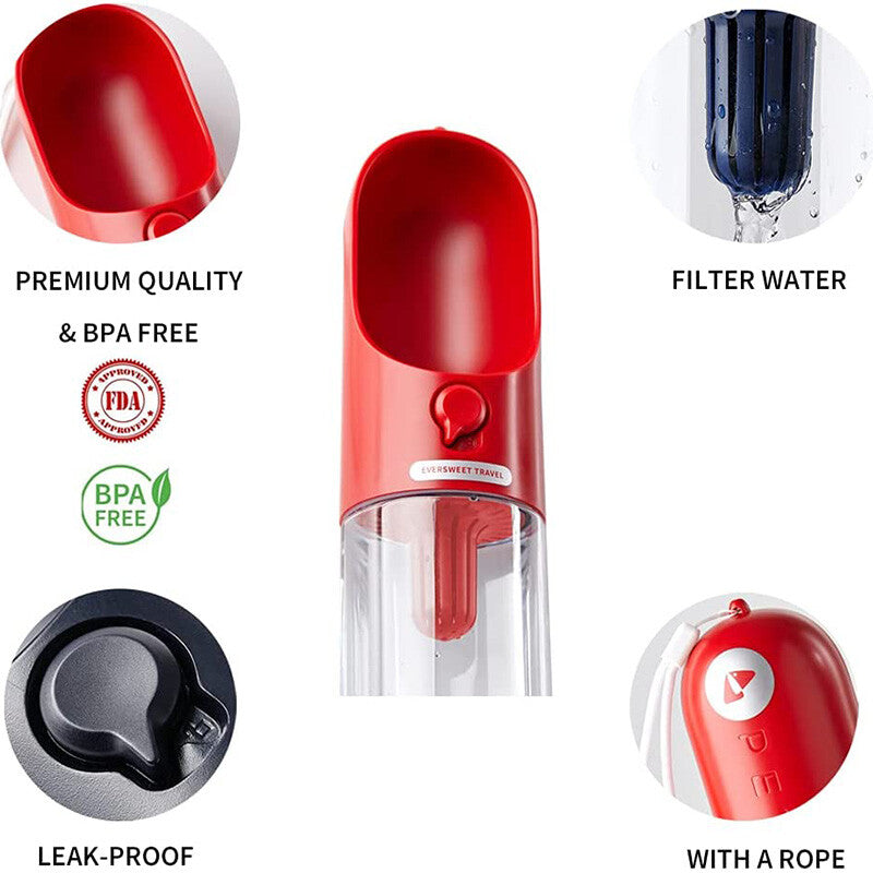 PETKIT Portable Dog Water Bottle – 400ML Travel Pet Hydration Dispenser