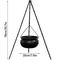 Candy Cauldron Halloween Bucket Witch Basket Plastic Treat Black Pot Bowl Kettle Trick Pumpkin Holder or Goodie Photo Costu