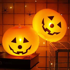 5/10Pcs Halloween Pumpkin LED Luminous Latex Balloon Halloween Decoration Home Outdoor Halloween Pumpkin Decoration