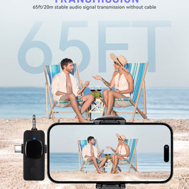 2.4GHz Wireless Lavalier Microphone – Portable Mini Mic for Clear Audio Recording