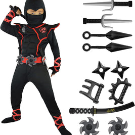 Halloween Ninja Costume, Ninja Outfit Set for Kids, Halloween Costumes for Boys Dress up Party