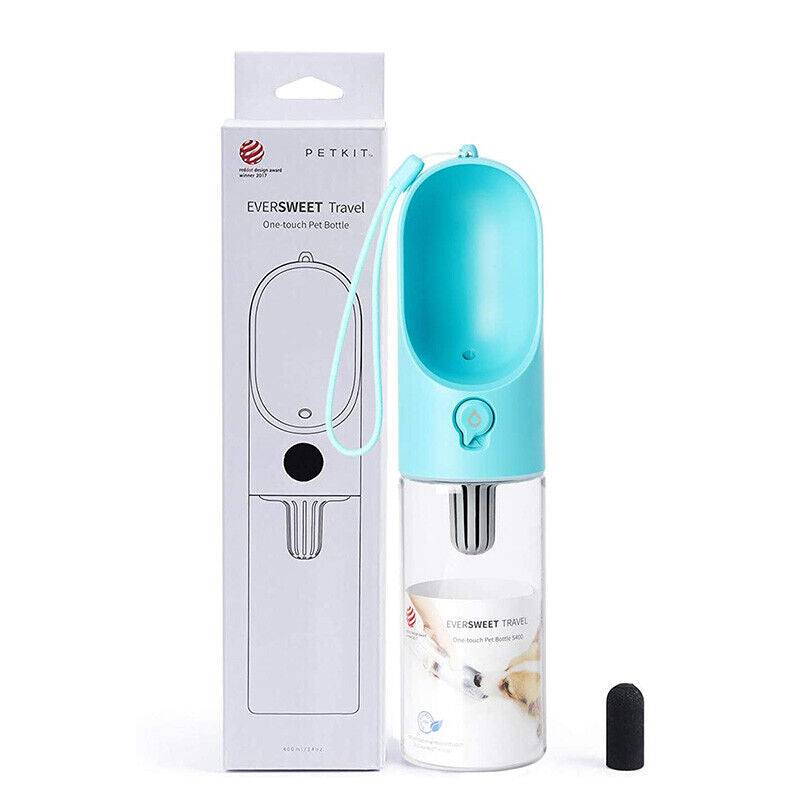 PETKIT Portable Dog Water Bottle – 400ML Travel Pet Hydration Dispenser