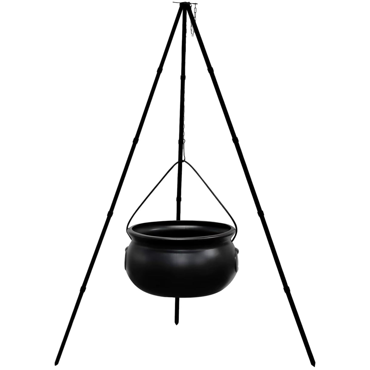 Candy Cauldron Halloween Bucket Witch Basket Plastic Treat Black Pot Bowl Kettle Trick Pumpkin Holder or Goodie Photo Costu
