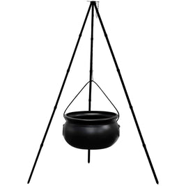 Candy Cauldron Halloween Bucket Witch Basket Plastic Treat Black Pot Bowl Kettle Trick Pumpkin Holder or Goodie Photo Costu