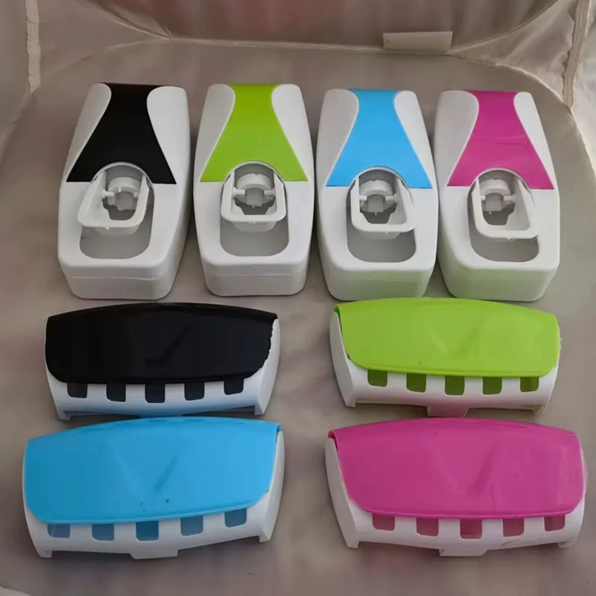 Automatic Toothpaste Dispenser & Wall-Mounted Toothbrush Holder Set – Bathroom Organizer Rack