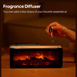 Creative Fireplace Humidifier & Aroma Diffuser – LED Light & Remote Control