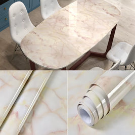 40CM Marble Self-Adhesive Wallpaper – Waterproof Oil-Proof Kitchen Wall Decor