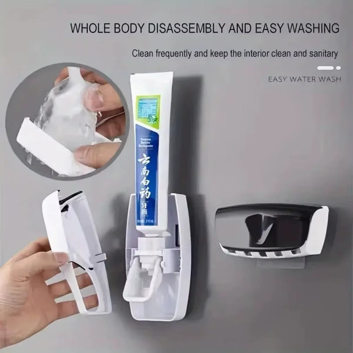 Automatic Toothpaste Dispenser & Wall-Mounted Toothbrush Holder Set – Bathroom Organizer Rack