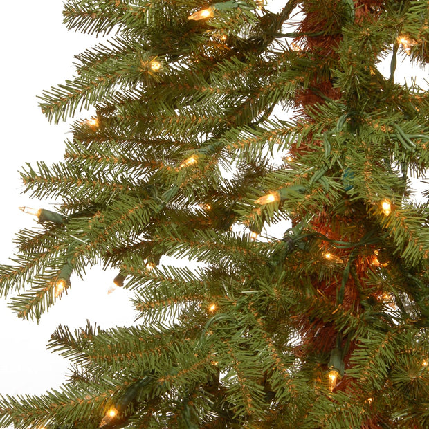 Pre-Lit Artificial Christmas Tree | Includes Pre-Strung White Lights | Hickory Cedar - 4 Ft